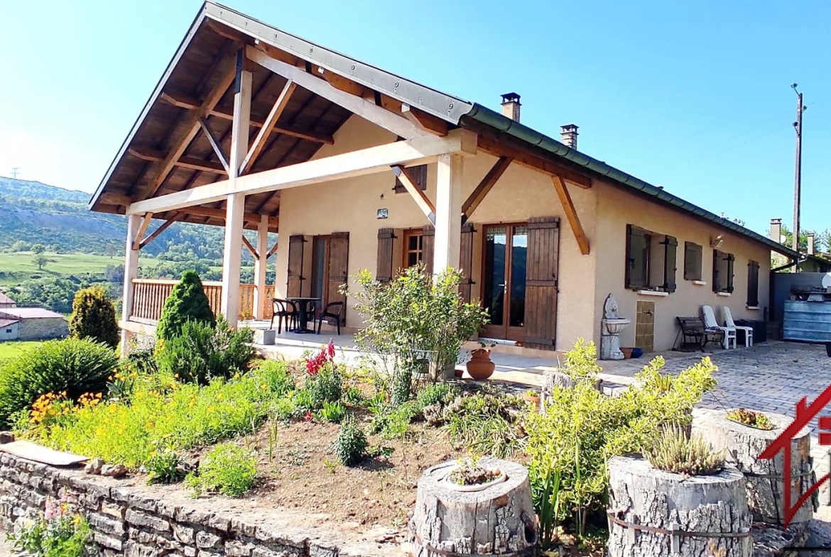 Maison à Cornod avec vue dégagée sur la nature, grand terrain et sans travaux 