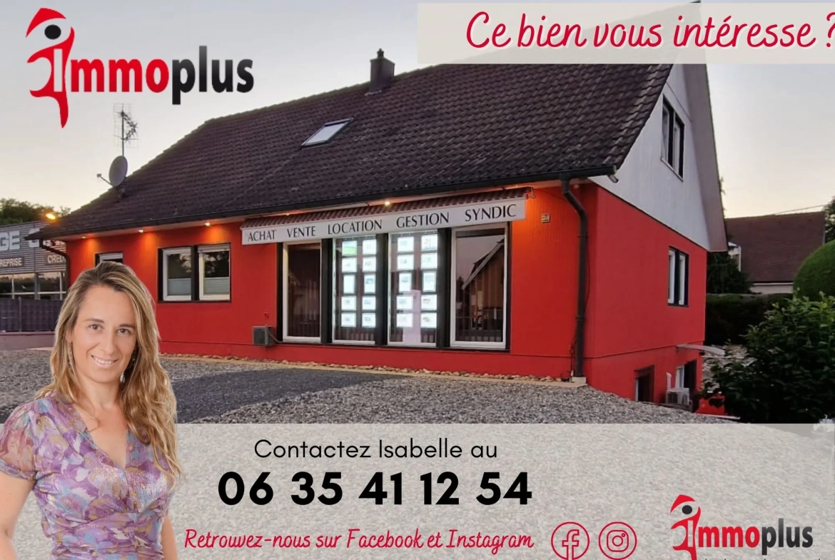 Investissement immobilier à Bartenheim : immeuble avec local commercial et appartement loués 