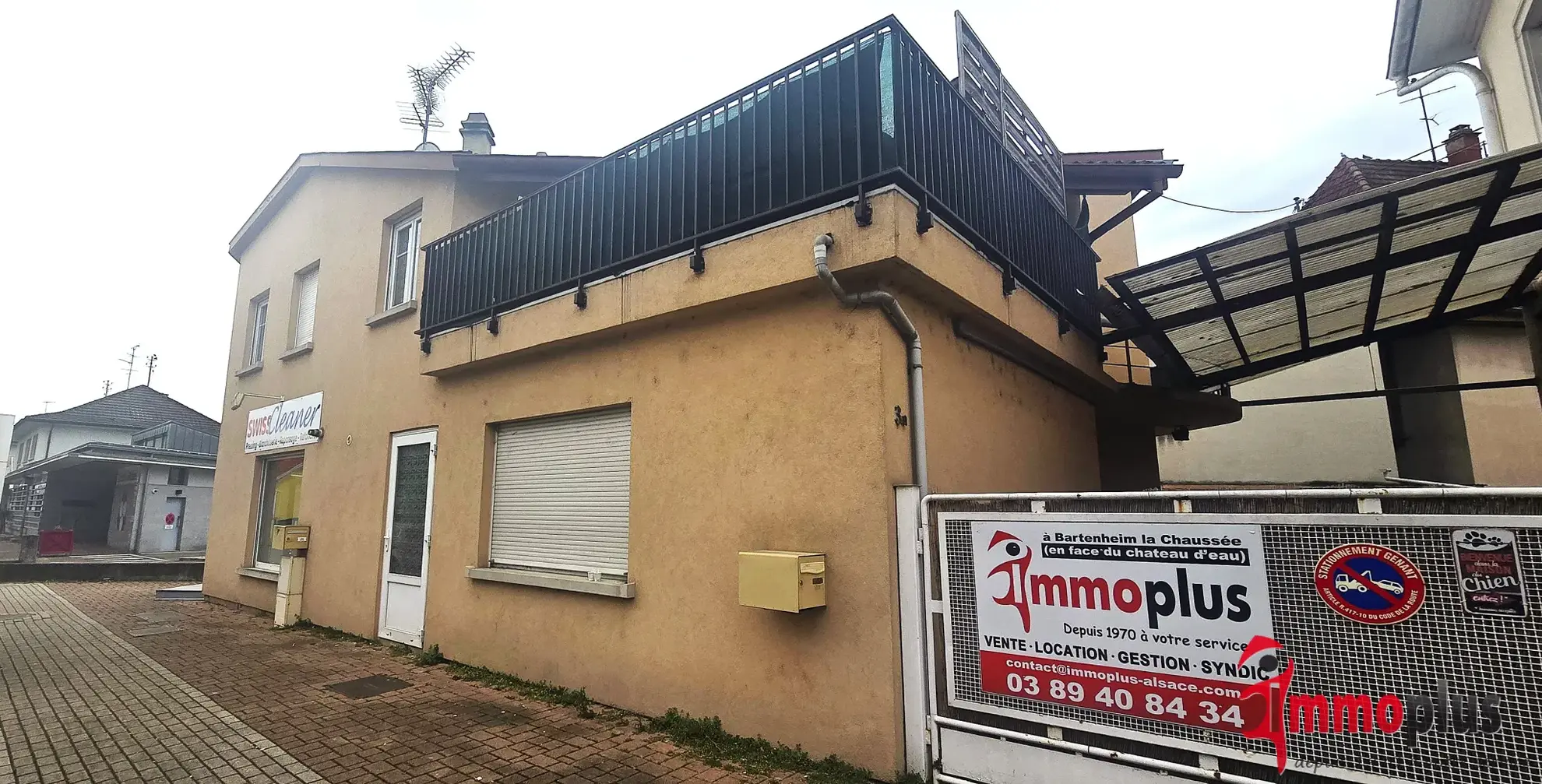 Investissement immobilier à Bartenheim : immeuble avec local commercial et appartement loués 