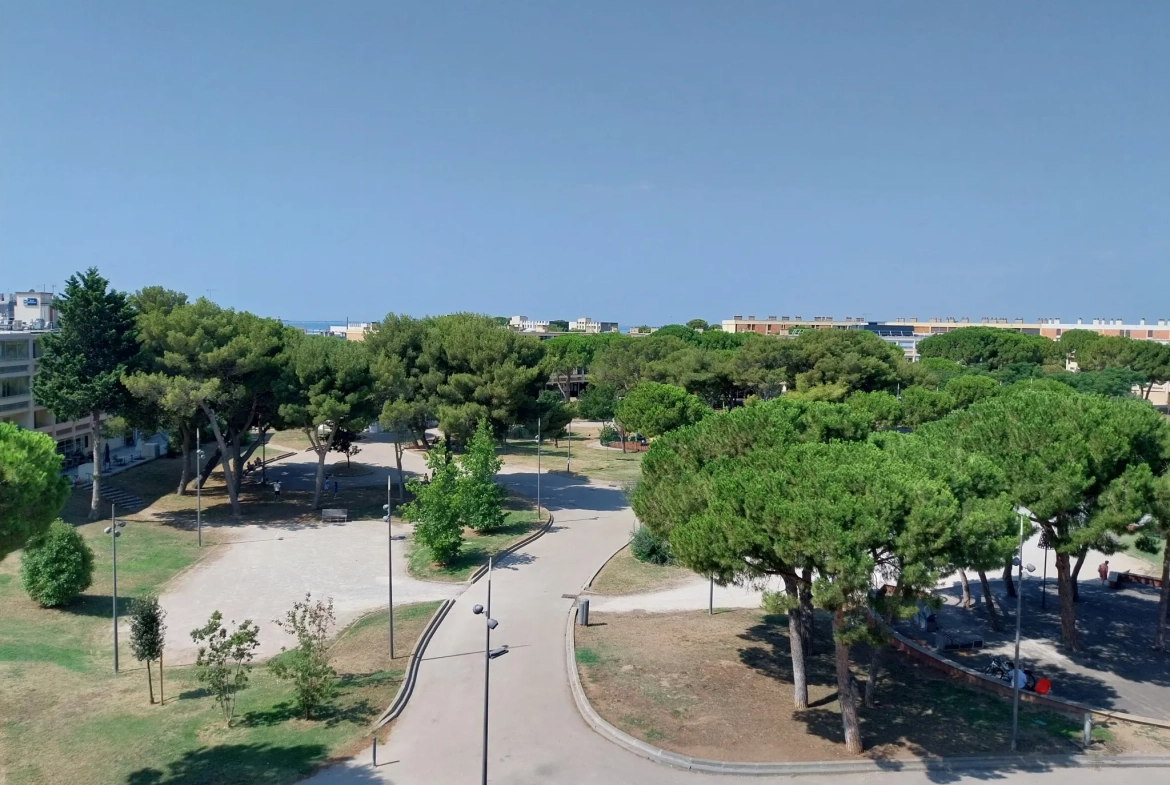 Appartement T1 avec balcon et vue sur le Parc de Balaruc-les-Bains 