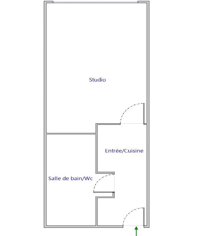 Studio à vendre à Nîmes de 23 m² près du quai de la Fontaine 