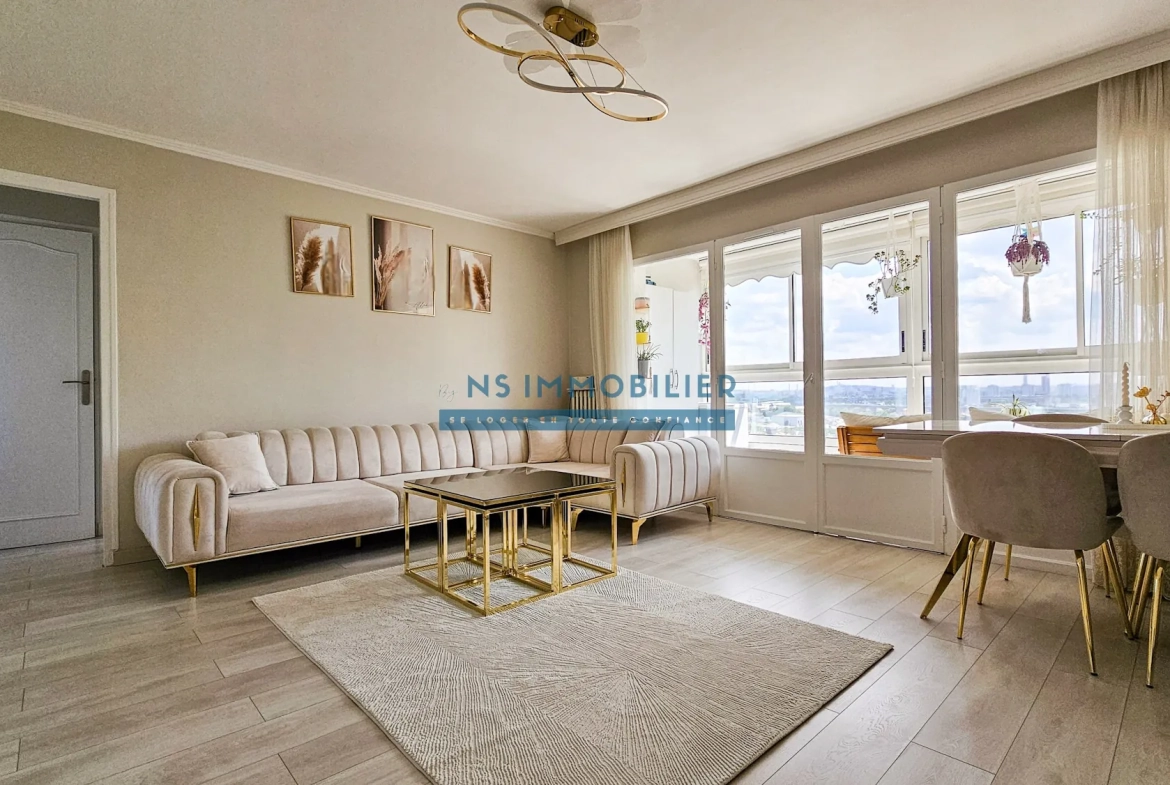 magnifique appartement F3 de 71m² avec loggia, cave et vue sur la Tour Eiffel à Argenteuil 