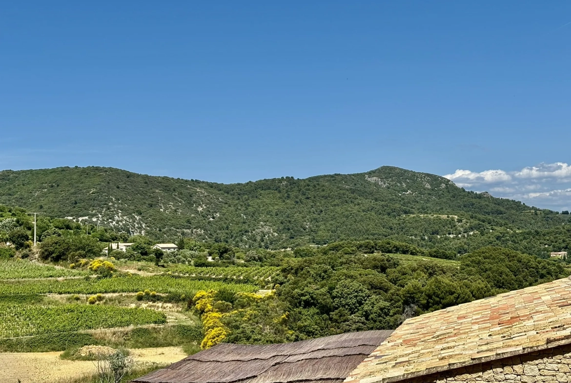 Maison de village rénovée avec vue, jacuzzi et garage à Suzette 