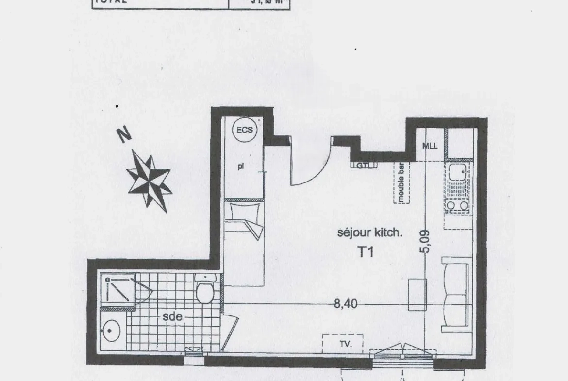 Studio neuf au Guilvinec avec piscine et salle de sport, idéal pour primo-accédant ou investissement 