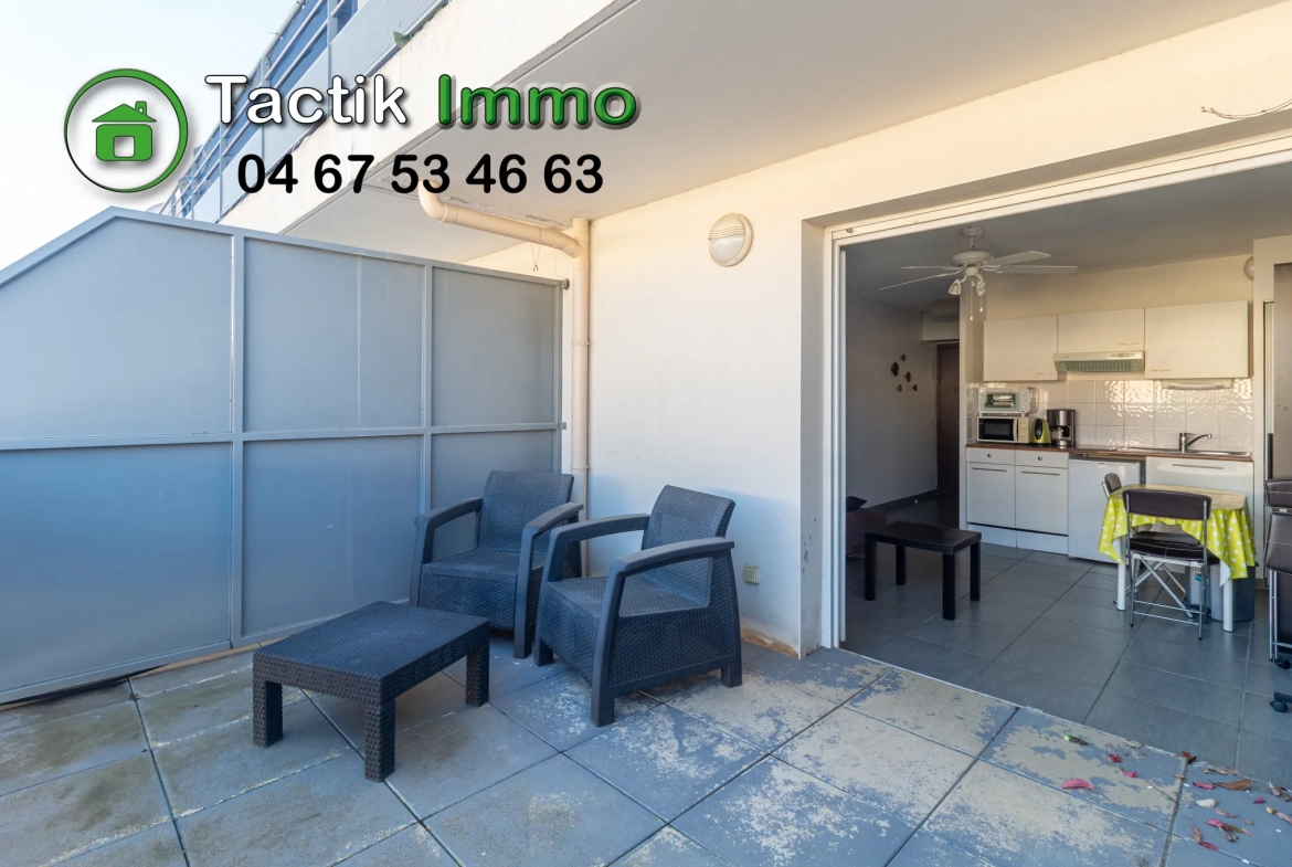 Appartement T1 avec terrasse à Balaruc-les-Bains – Idéal Investissement 