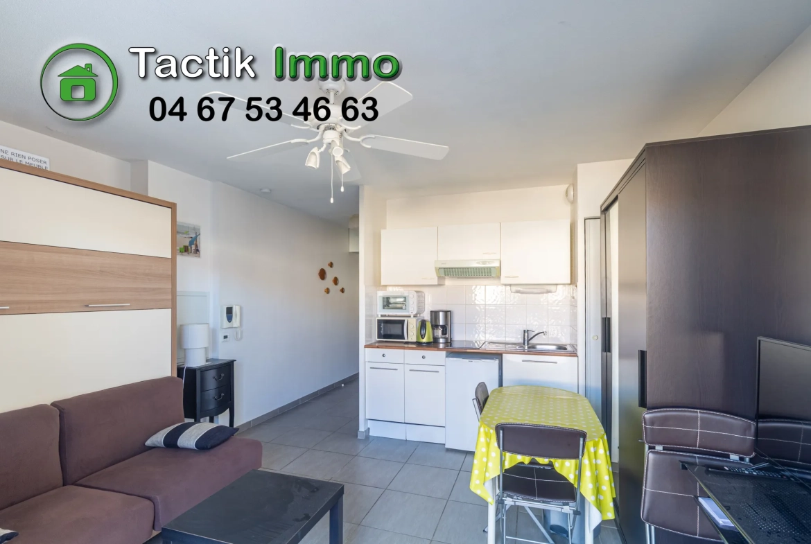 Appartement T1 avec terrasse à Balaruc-les-Bains – Idéal Investissement 