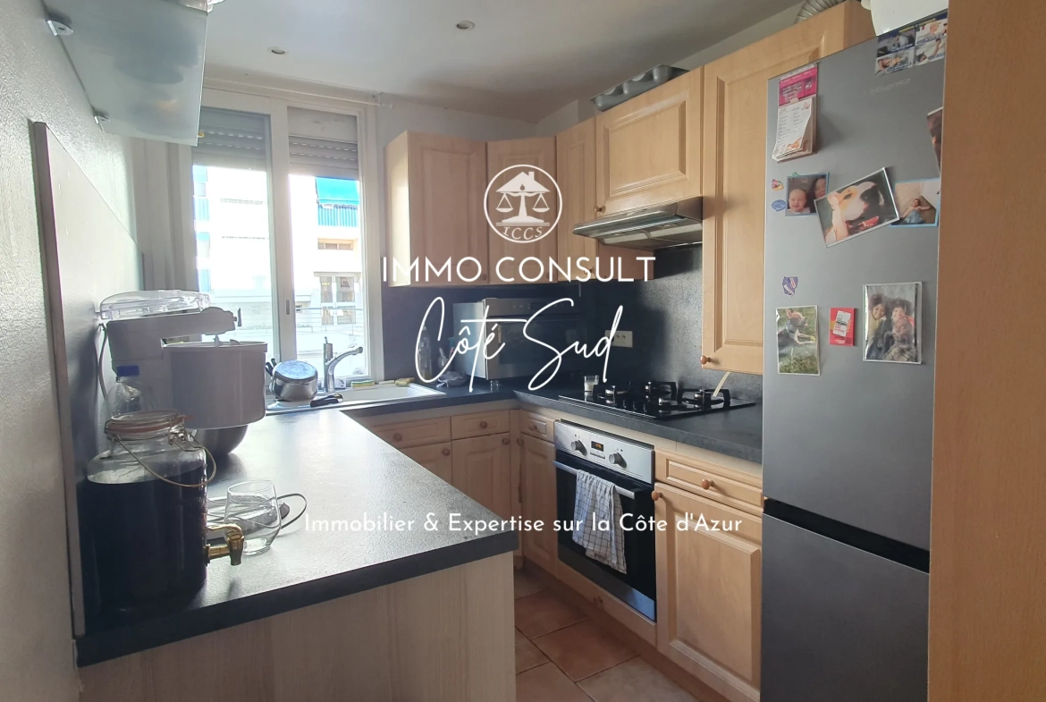 Appartement 3 pièces à Nice Caucade avec balcon et loggia - Investissement locatif 