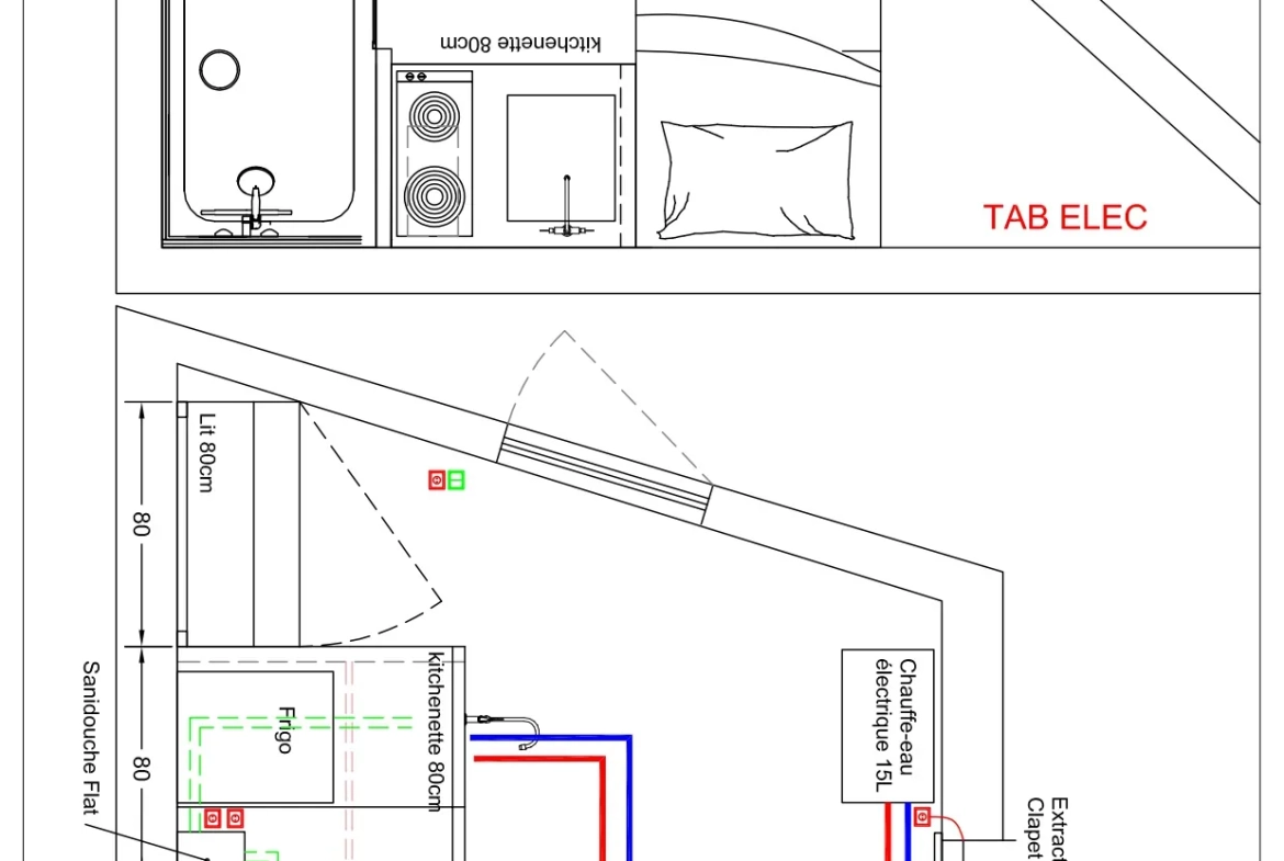Charmante chambre de service à Paris 17, proche transports, idéal pied-à-terre ou bureau 