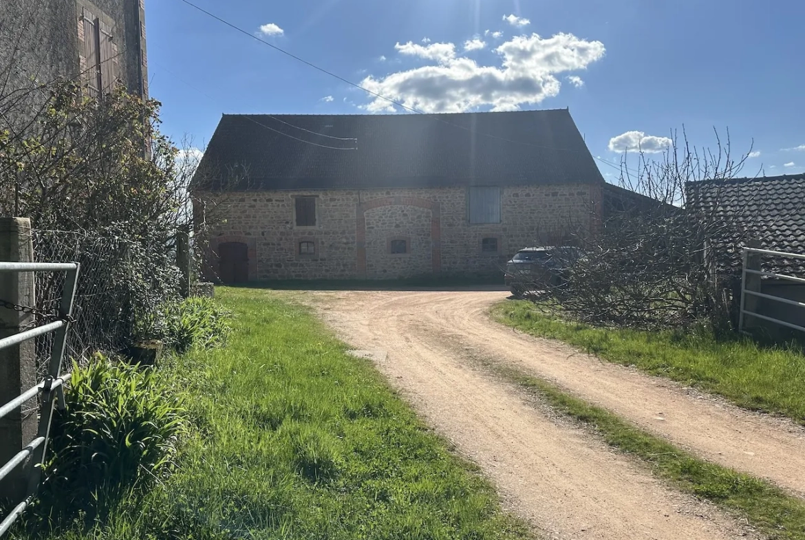 Corps de ferme rénové avec dépendances et 4 hectares à Urbise, Loire (42) 