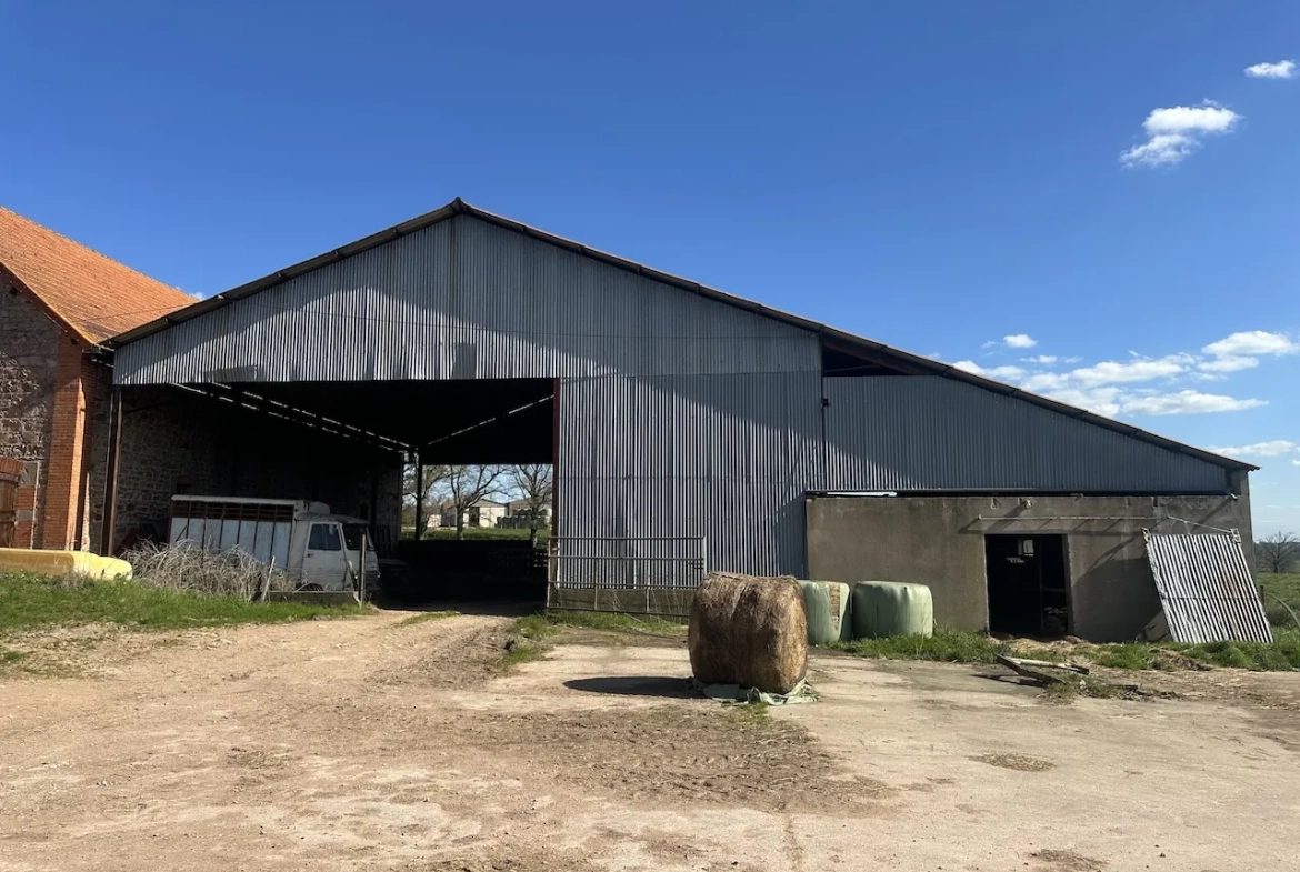 Corps de ferme rénové avec dépendances et 4 hectares à Urbise, Loire (42) 