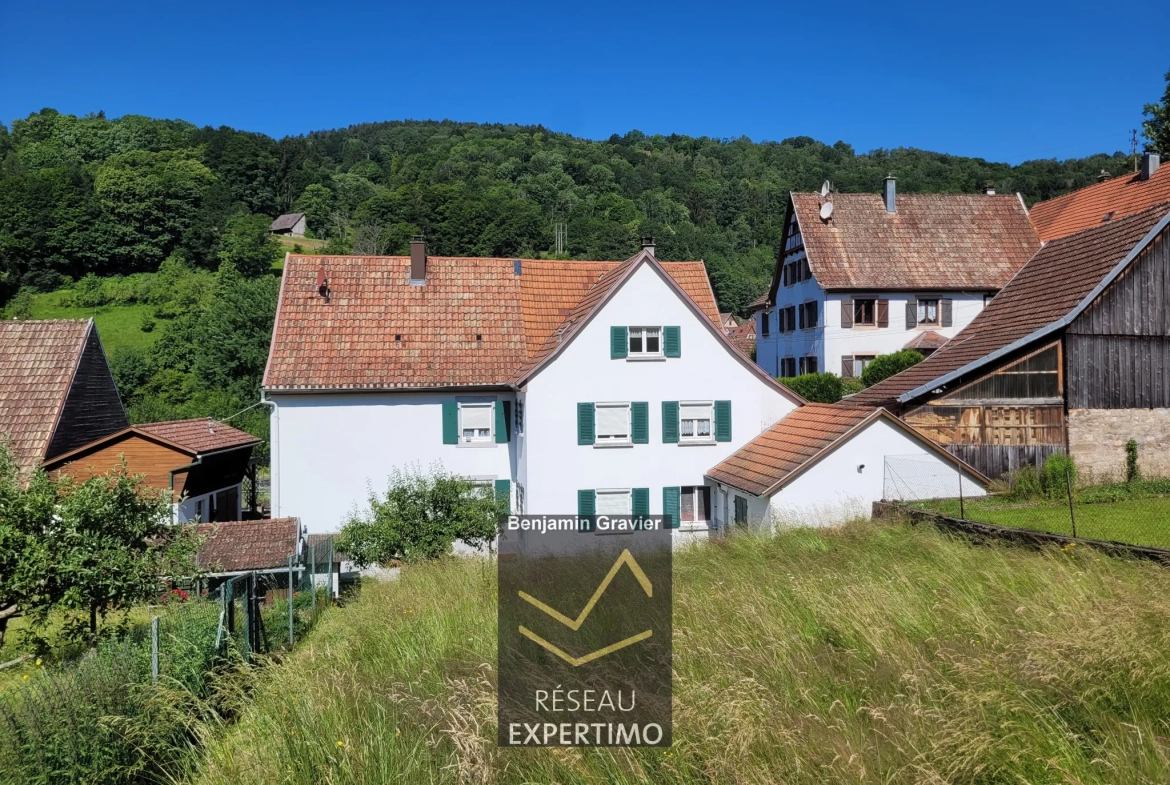 Grande maison familiale de 220 m² avec terrain de 14,67 ares et ruisseau à Soultzeren 