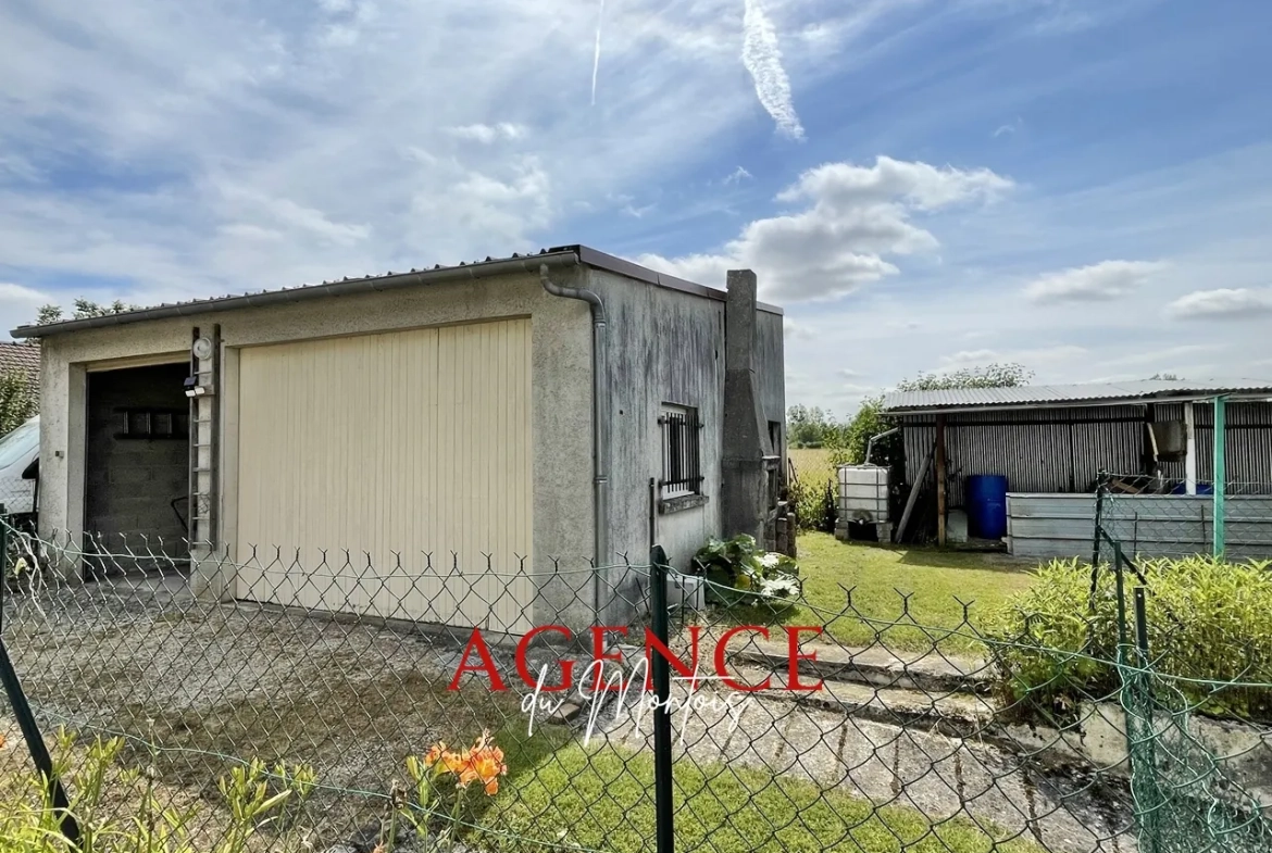 Maison à vendre entre Montereau-sur-Yonne et Bray-sur-Seine, 3 chambres, jardin clos, garage, 1977 