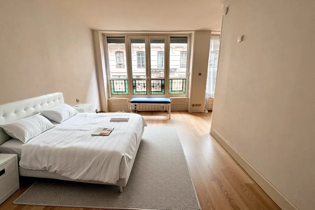 Charmant appartement de 41 m² à Lyon, quartier Sathonay, avec vitraux et parquet d'origine 