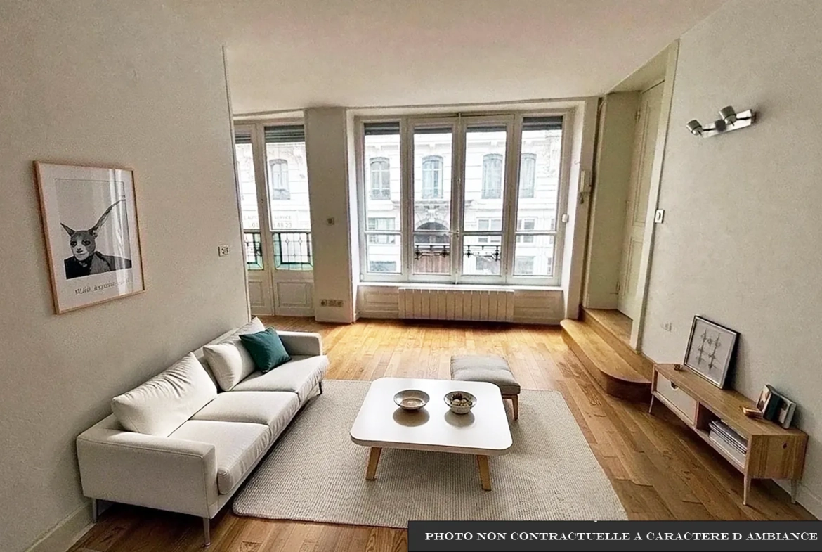 Charmant appartement de 41 m² à Lyon, quartier Sathonay, avec vitraux et parquet d'origine 