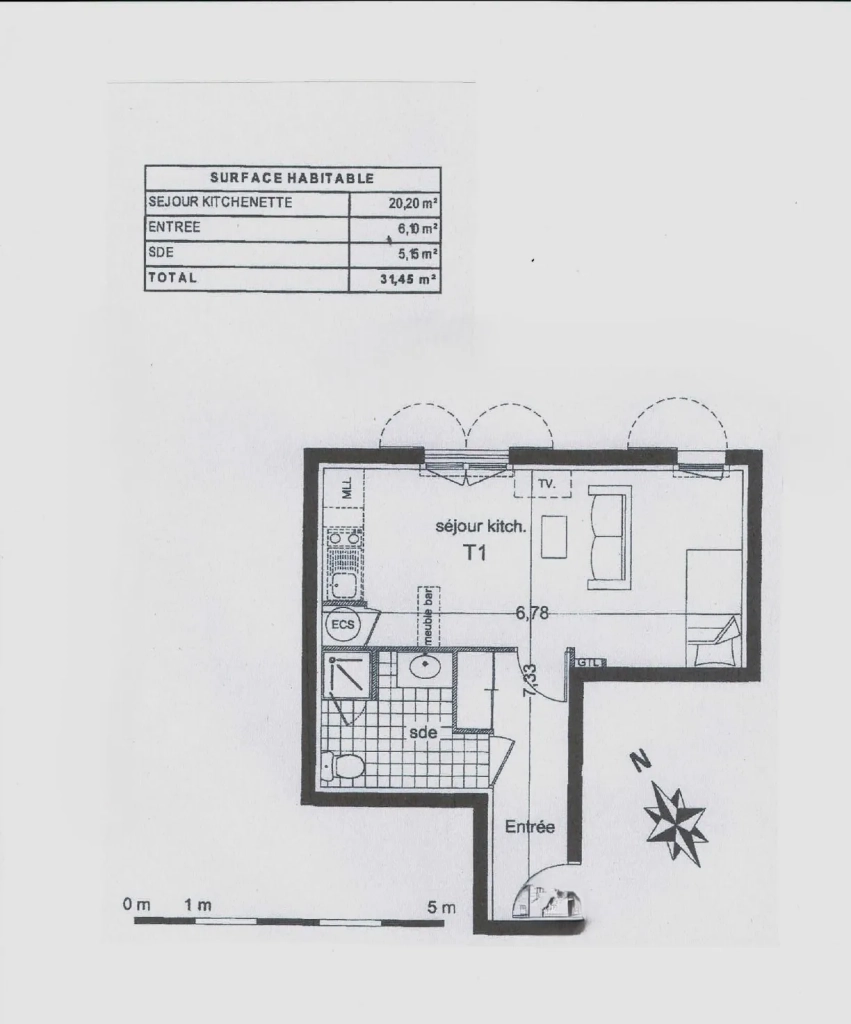 Studio de 31,45 m² à vendre au Guilvinec – Investissement ou première résidence