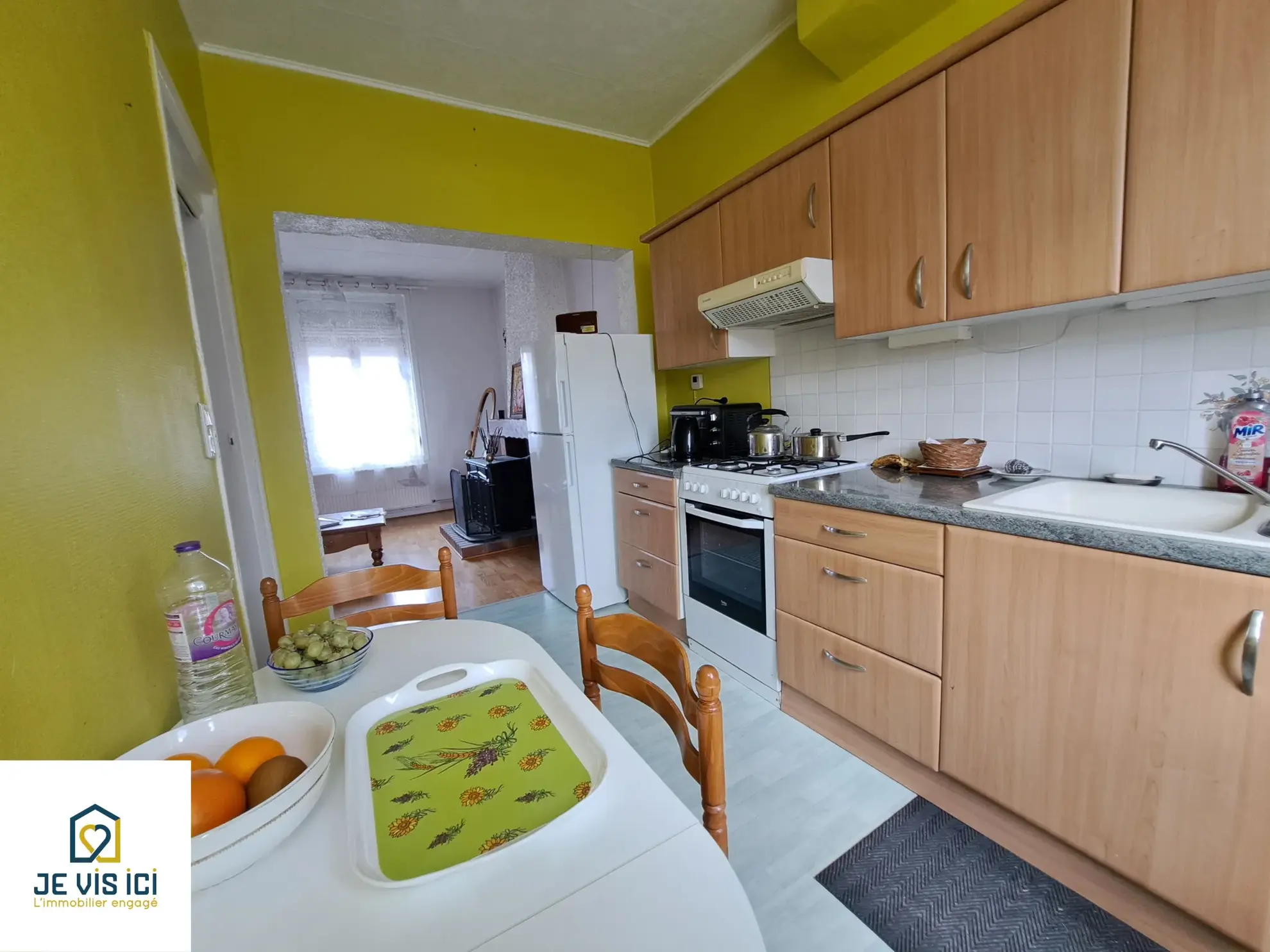 Maison semi-individuelle à Locon près de Béthune avec garage et jardin 
