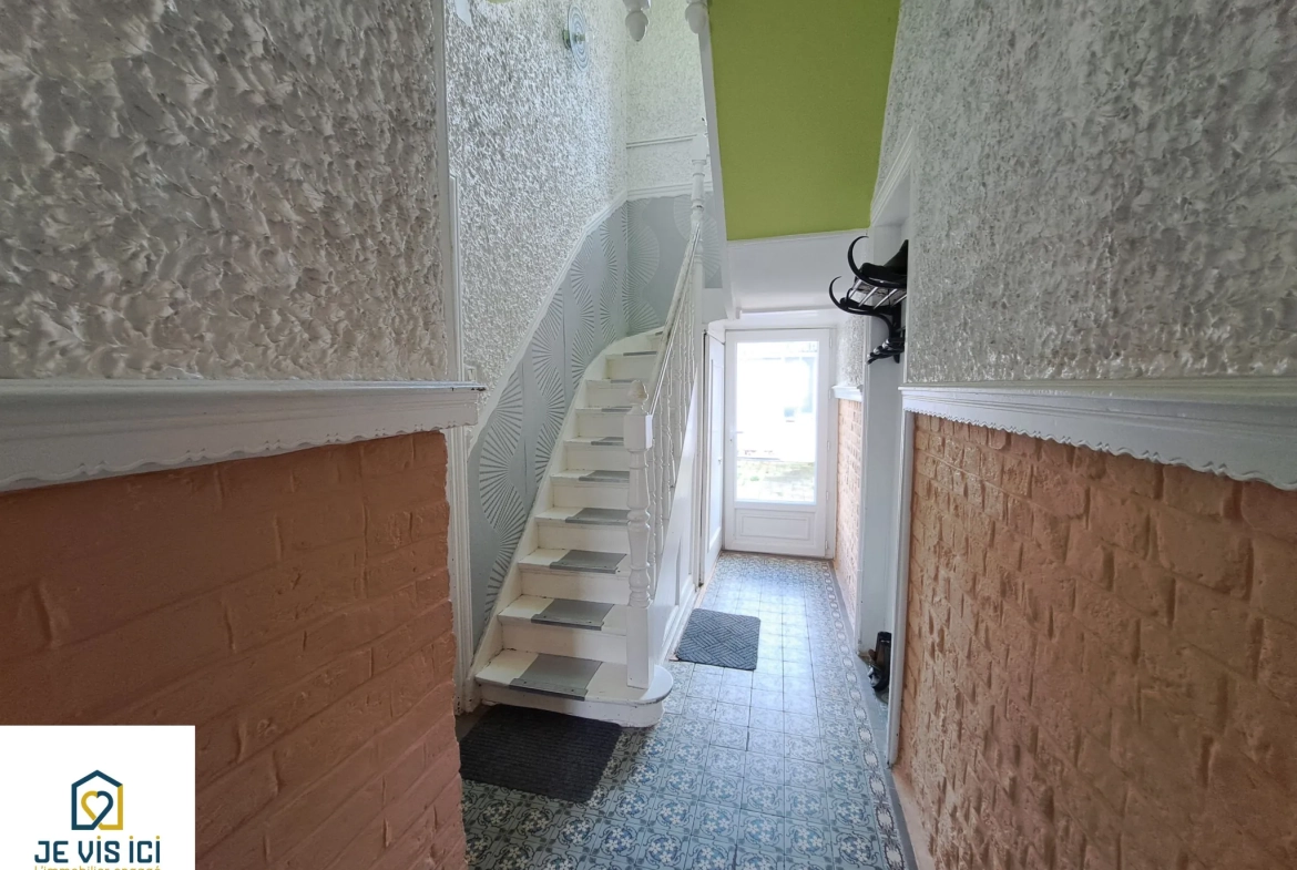 Maison semi-individuelle à Locon près de Béthune avec garage et jardin 