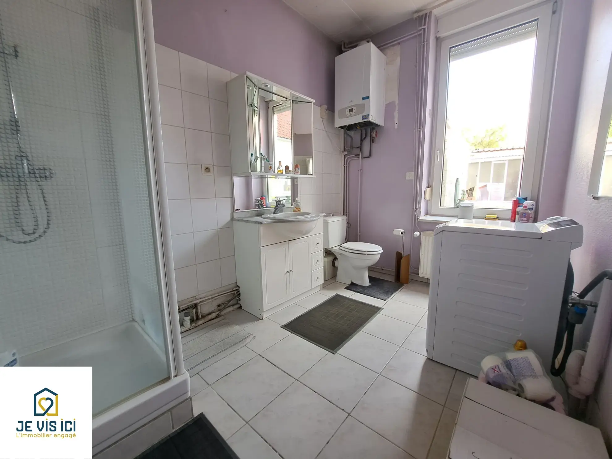 Maison semi-individuelle à Locon près de Béthune avec garage et jardin 