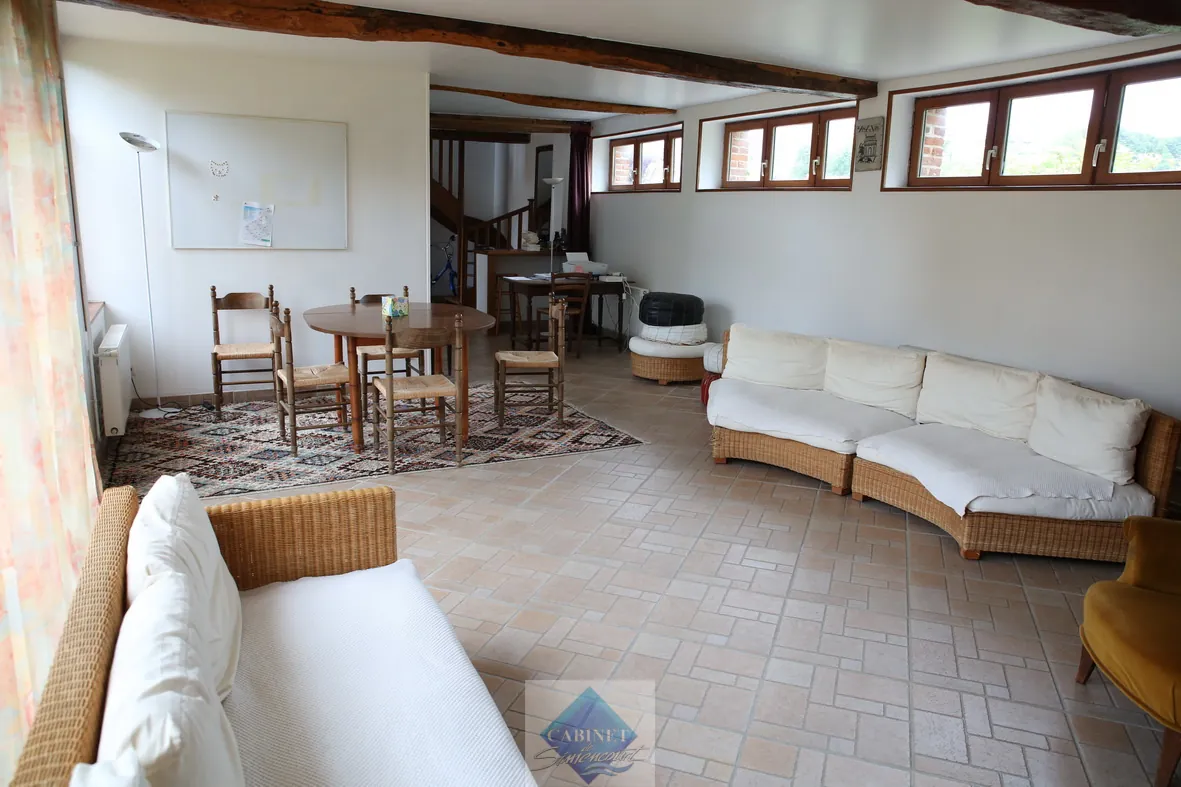 Belle maison en brique et silex à Guilmecourt près de la mer 