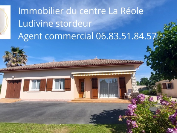 Maison traditionnelle de plain-pied à La Réole – 100 m2, jardin et dépendances