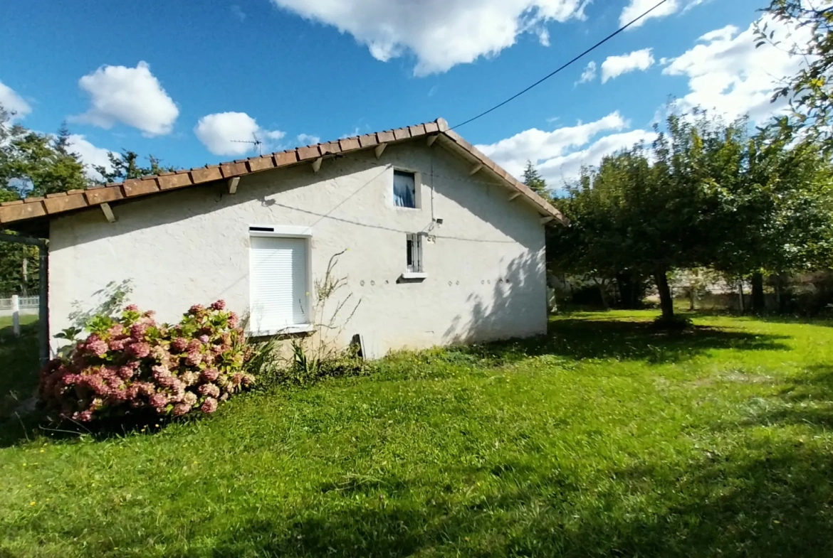Maison de plain-pied avec 4 chambres, garage et jardin à Ribérac 