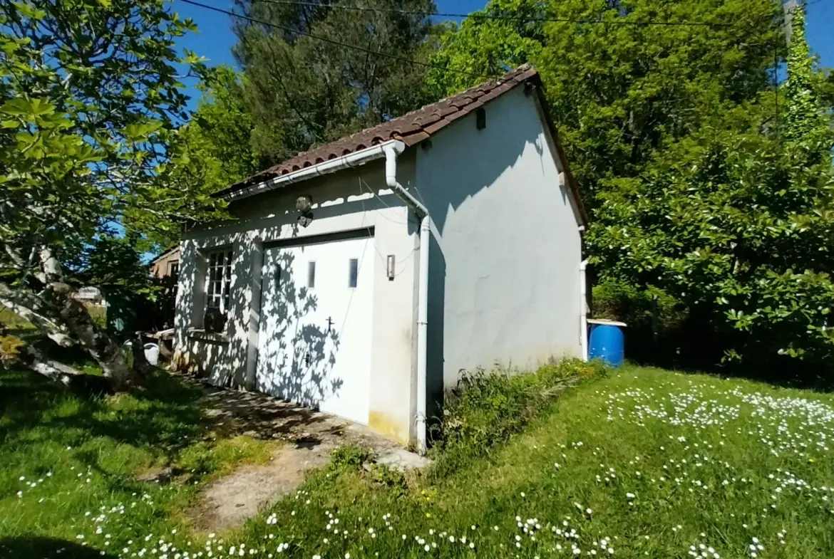 Maison de plain-pied avec 4 chambres, garage et jardin à Ribérac 