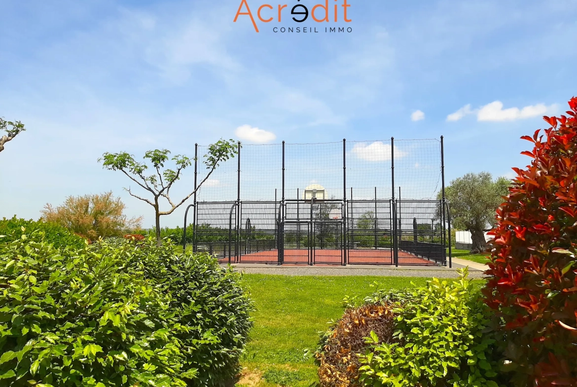 Appartement pavillon T3 à Béziers avec piscine, jardin et parking - Résidence sécurisée 