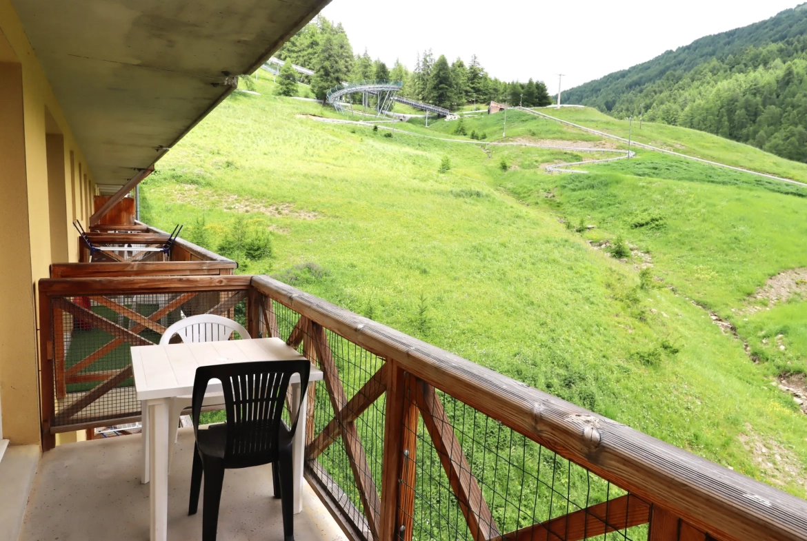 Appartement T2 de 34m² à La Foux d'Allos avec vue montagne et terrasse 