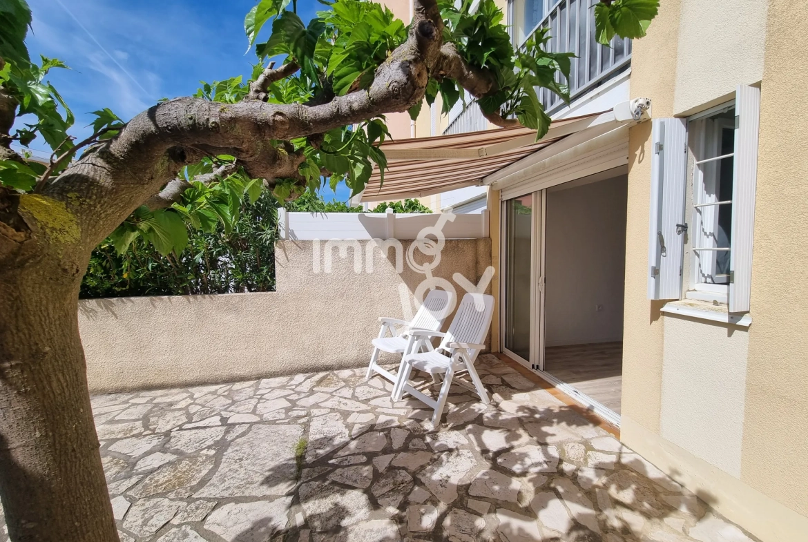 Appartement T2 cabine avec jardin à Narbonne-Plage près de la mer 