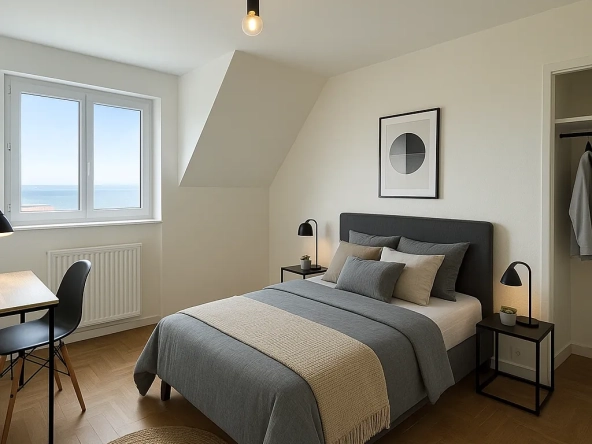 Appartement T3 à Lugrin avec Vue Lac, 2 Parkings, à Rénover