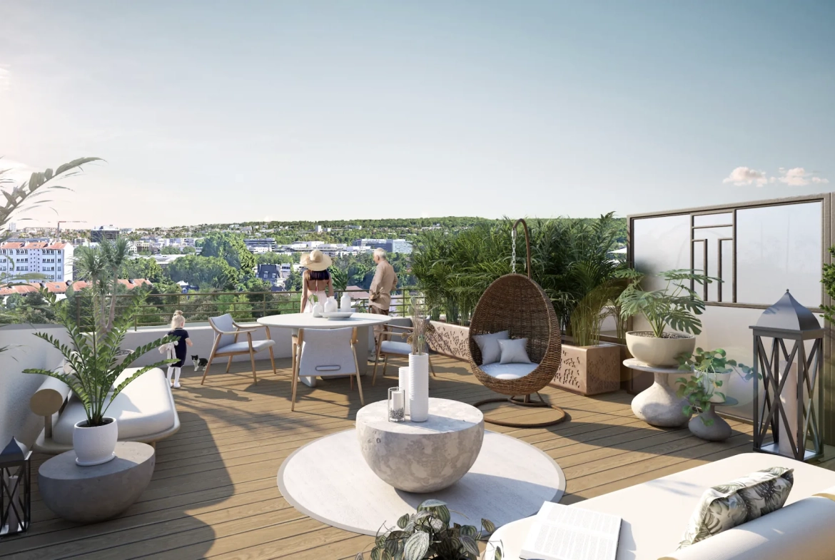Appartement 2 pièces à vendre à Chatou avec terrasse et jardin de 33,9 m² 