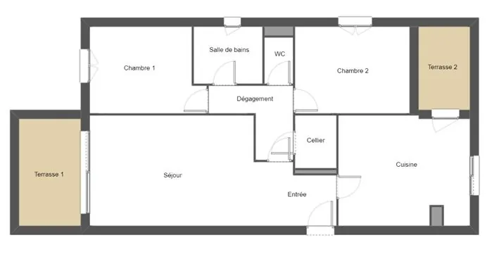 Appartement F3 avec terrasse et parking à Bastia Fango, secteur recherché 