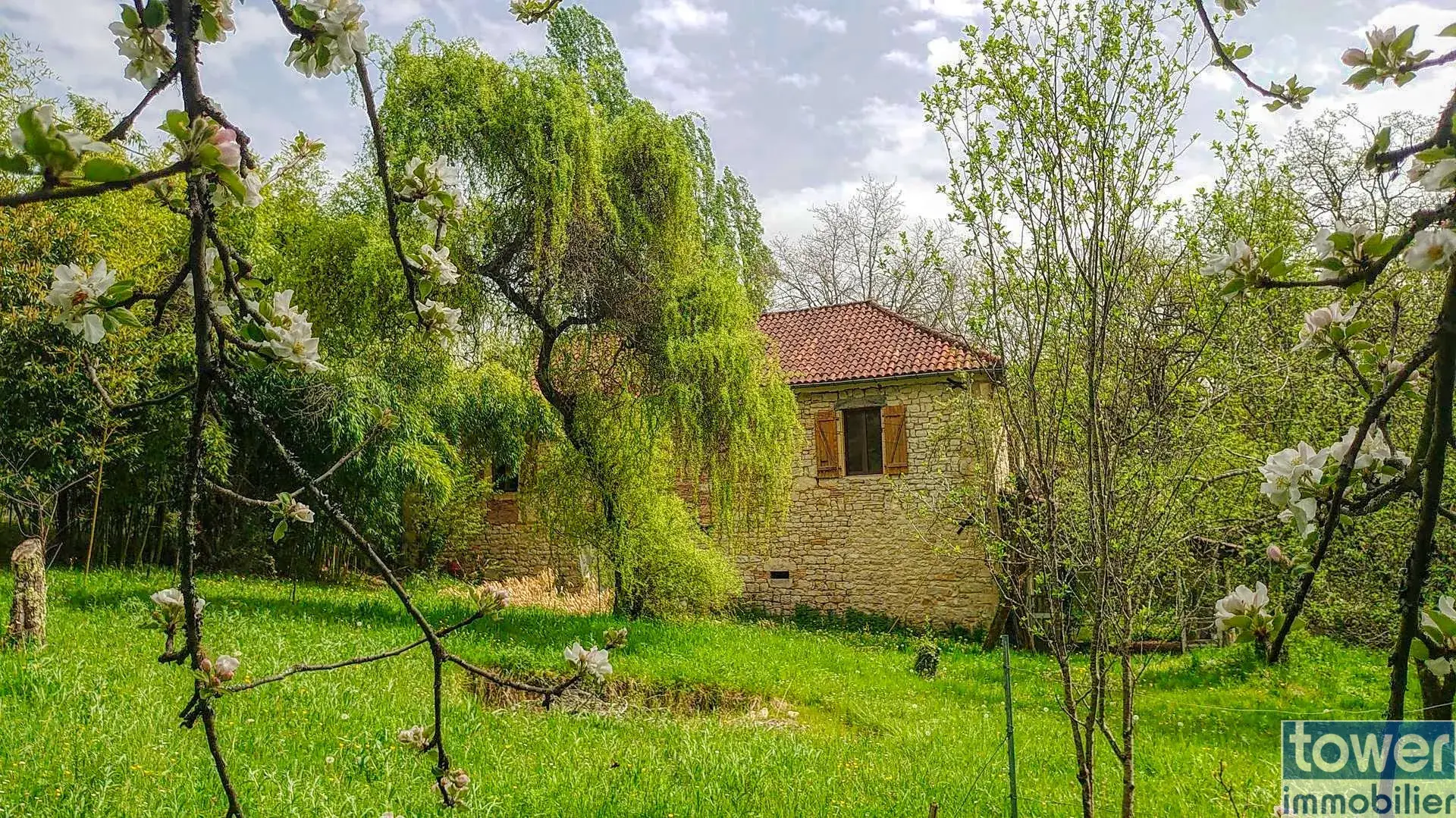 Charmante maison en pierre avec terrain fruitier à Boissières, proche Cahors 