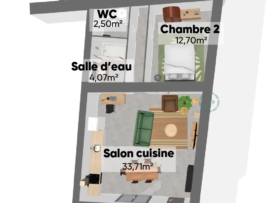 Appartement neuf de 71,35 m² avec terrasse à Jonquieres - Livraison 2025 