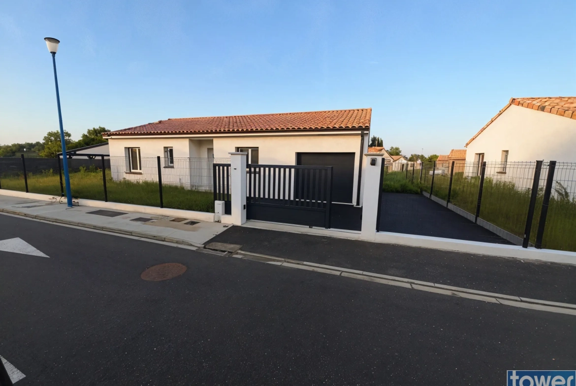 Maison neuve à Negrepelisse 3 chambres, garage, terrain clos proche Montauban 
