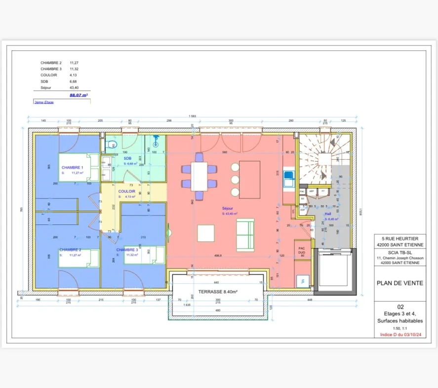 Appartement T3 ou T4 neuf à Saint-Étienne avec terrasse et parking privé 