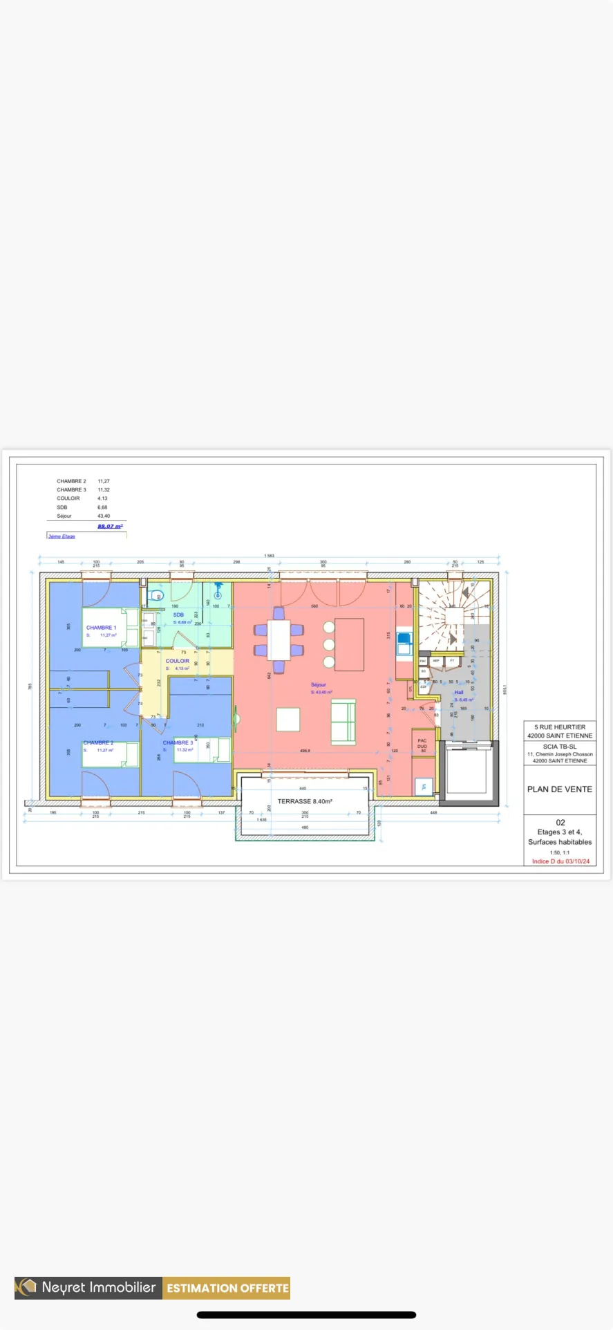 Appartement T3 ou T4 neuf à Saint-Étienne avec terrasse et parking privé 