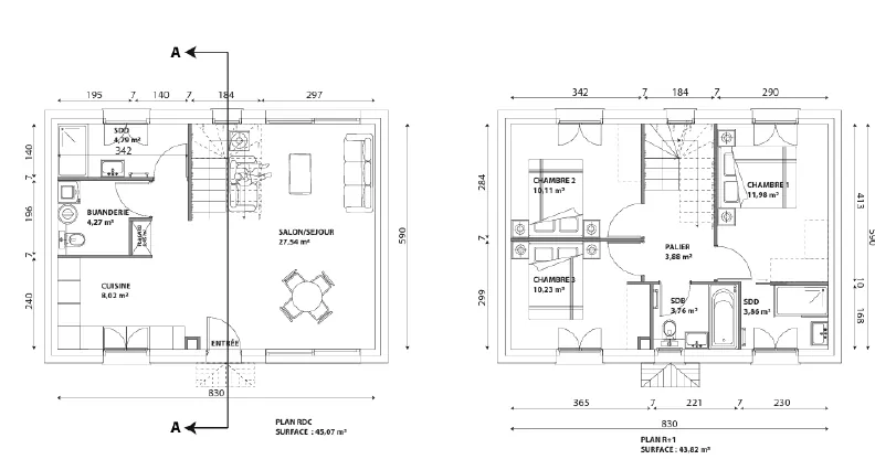 Terrain constructible de 258 m² à Villebon-sur-Yvette à proximité de Palaiseau 