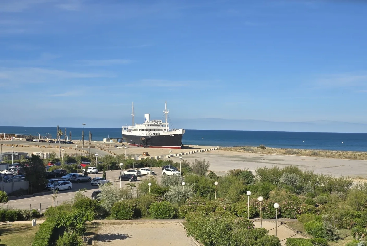 Appartement en front de mer à Le Barcares avec terrasse chauffée 