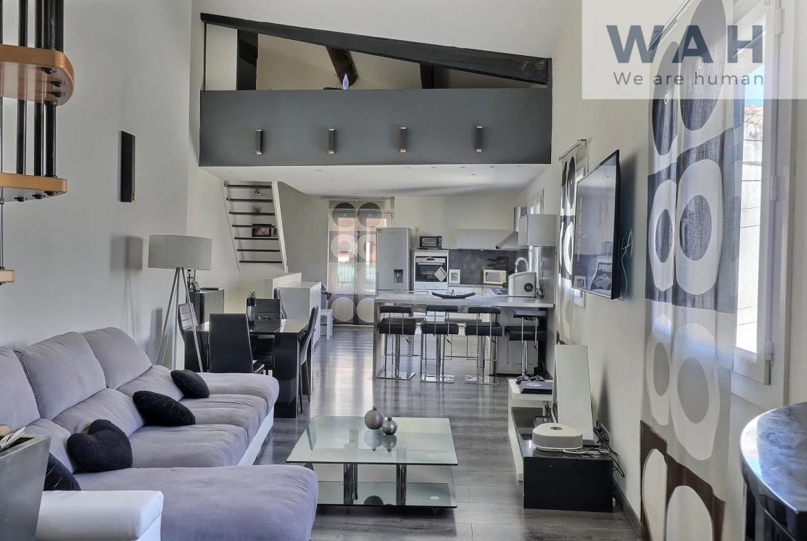Maison de ville T3 avec bureau à Lunel – 105 m², terrasse, proche centre 