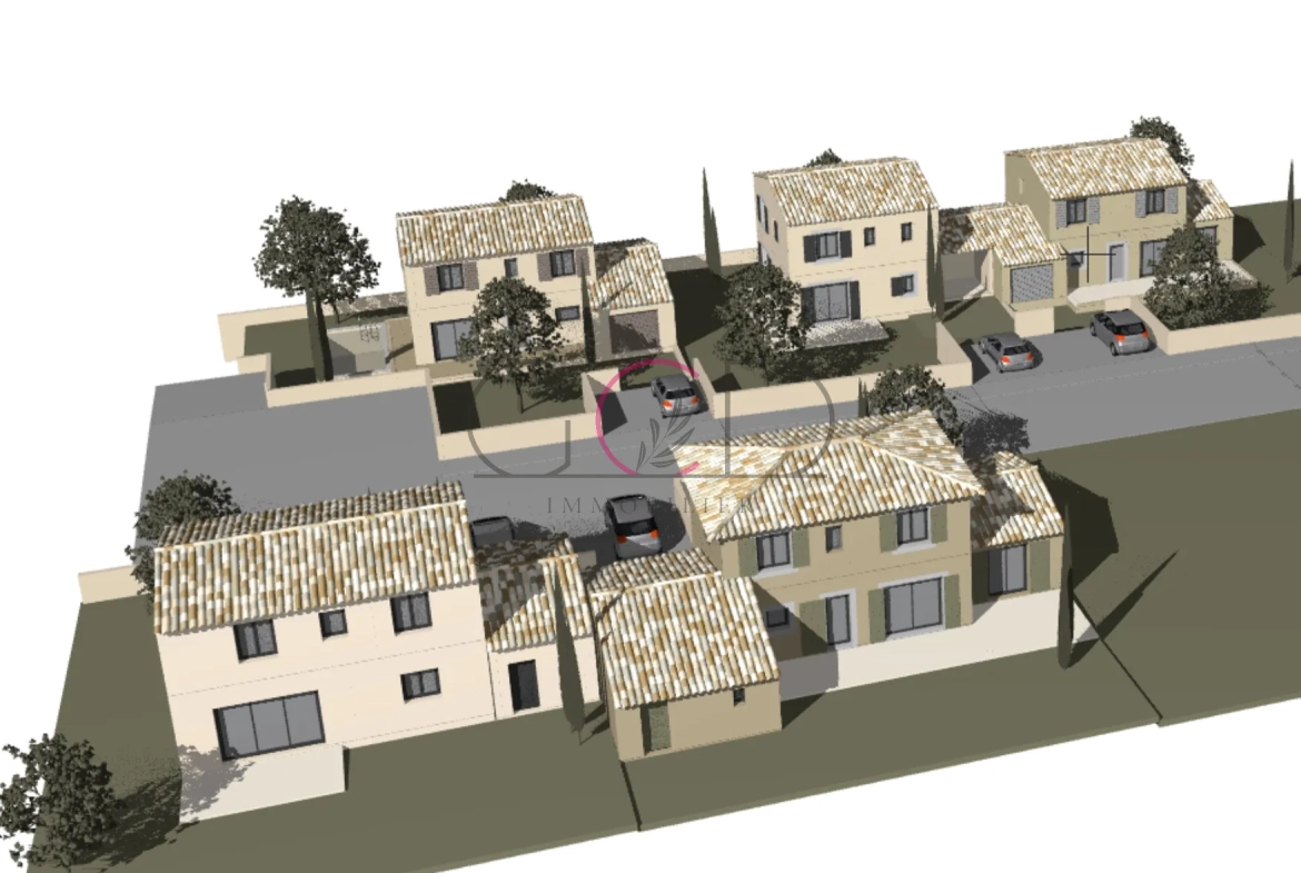 Terrain à bâtir de 345 m² à Lambesc en lotissement verdoyant, exposé sud 