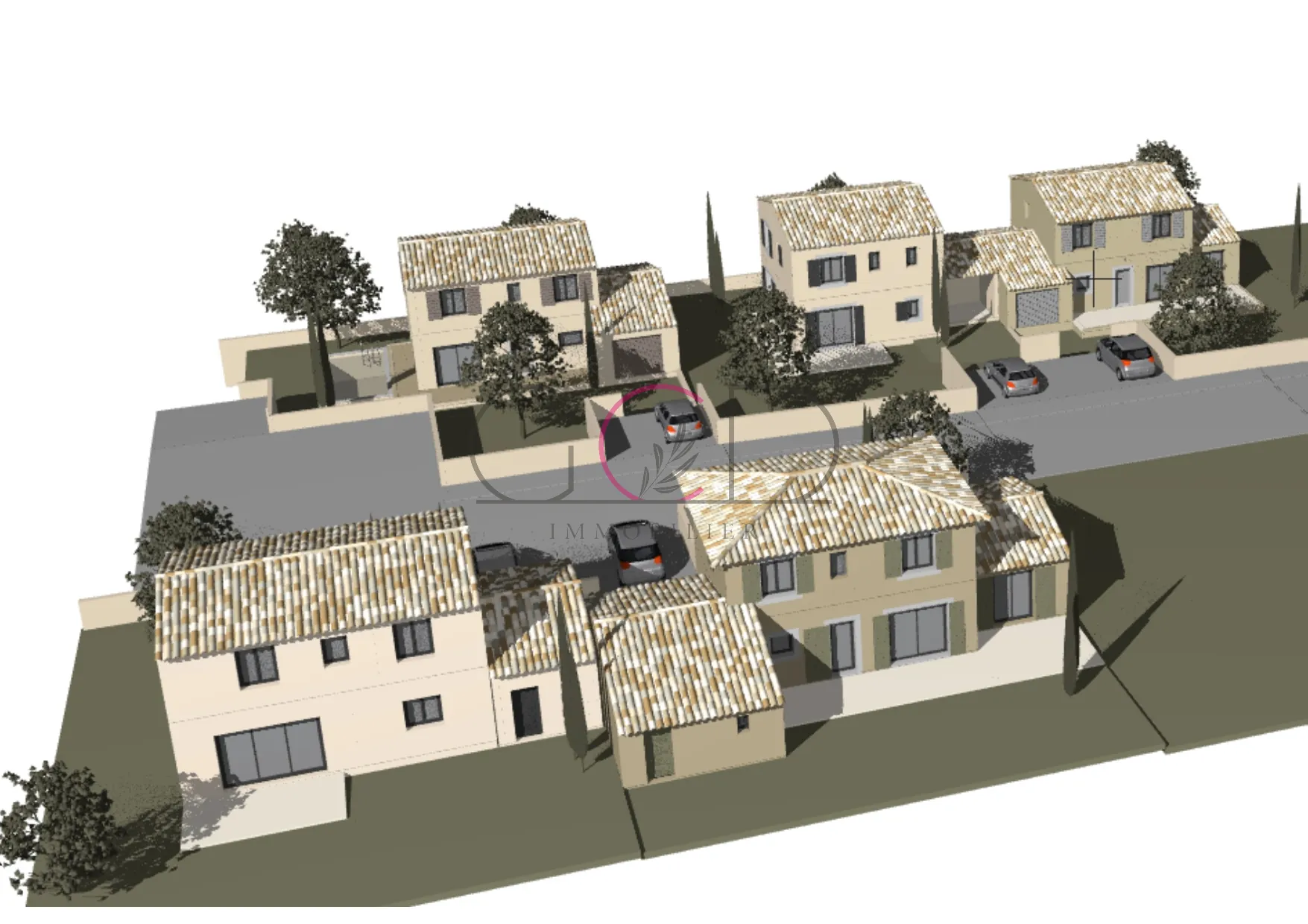 Terrain à bâtir de 345 m² à Lambesc en lotissement verdoyant, exposé sud 