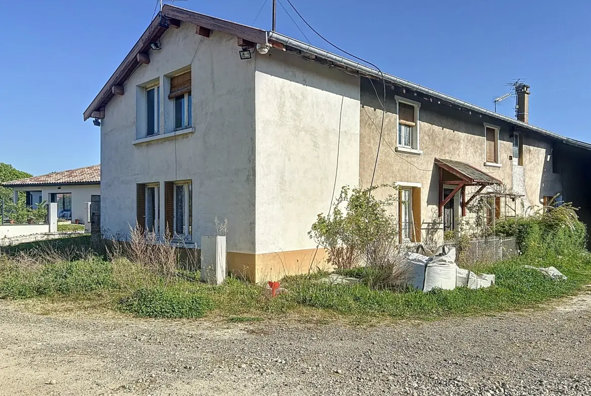 Maison de 155 m2 à rénover à Mogneneins avec généreux potentiel 
