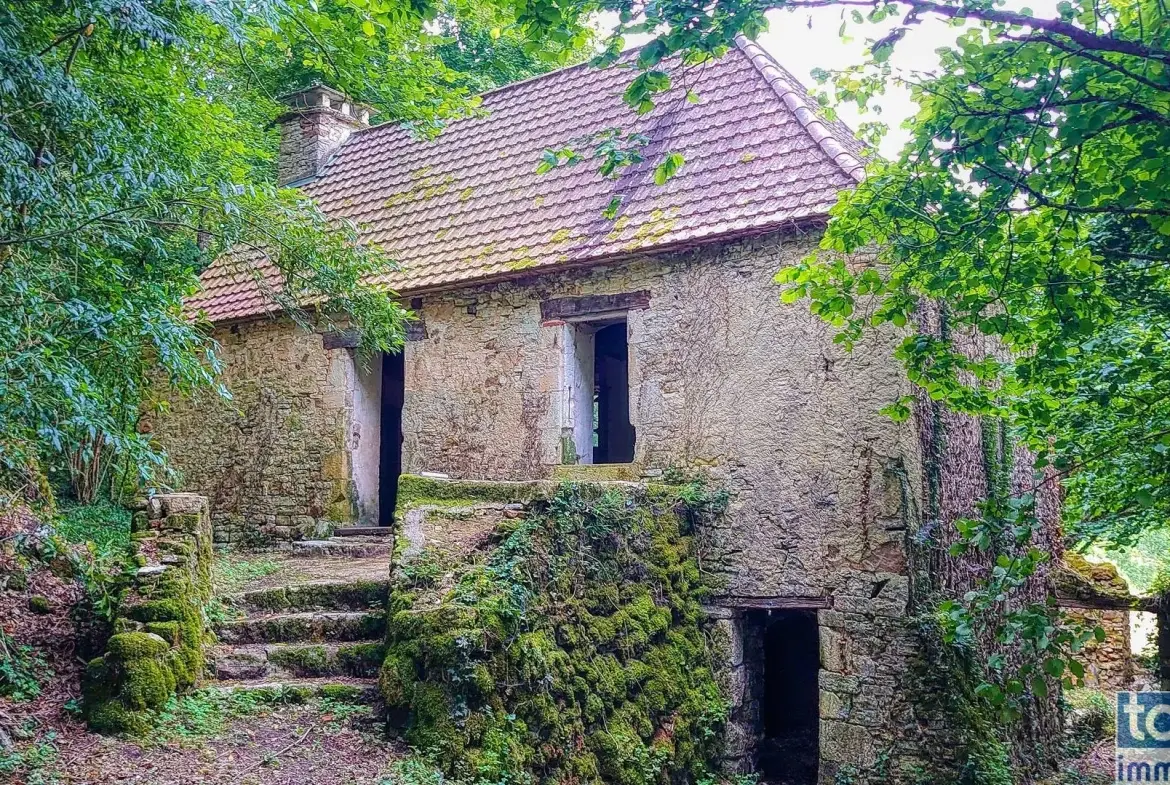 Maison quercynoise en pierre à restaurer à Montclera, calme et authenticity 