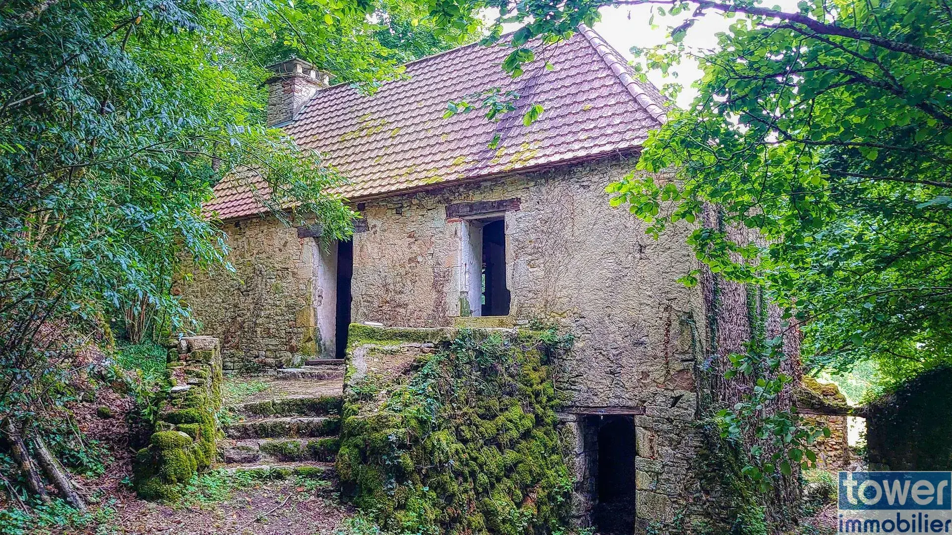 Maison quercynoise en pierre à restaurer à Montclera, calme et authenticity 