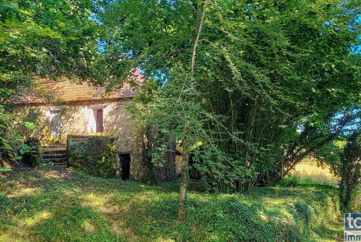 Maison quercynoise en pierre à restaurer à Montclera, calme et authenticity 