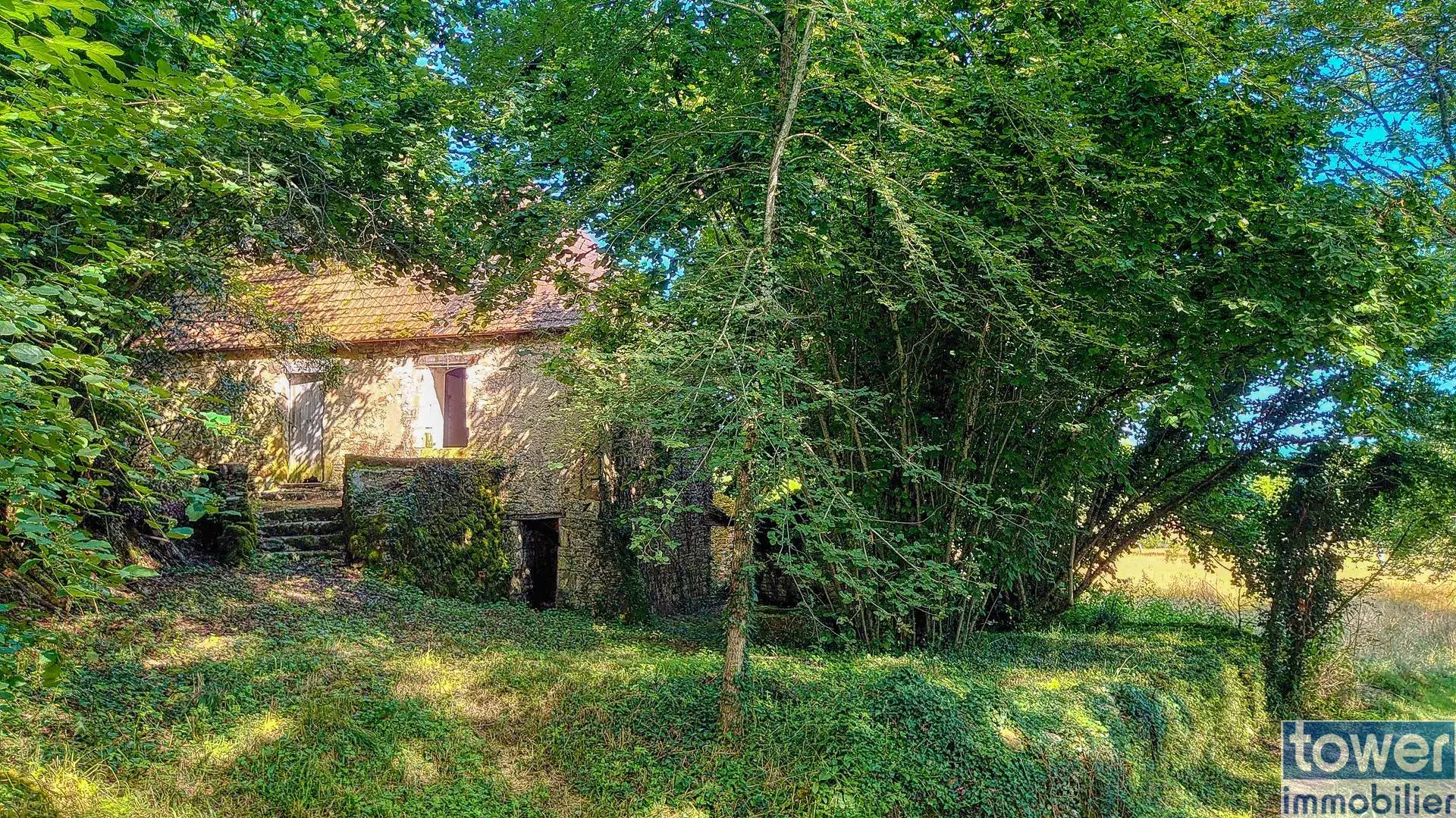 Maison quercynoise en pierre à restaurer à Montclera, calme et authenticity 