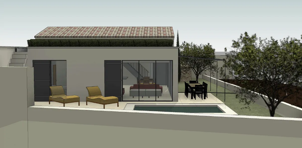Terrain constructible de 365 m² à Caseneuve dans le Luberon avec permis de construire 