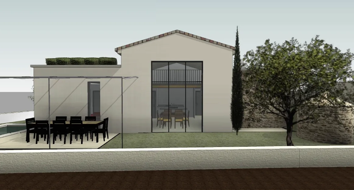 Terrain constructible de 365 m² à Caseneuve dans le Luberon avec permis de construire 