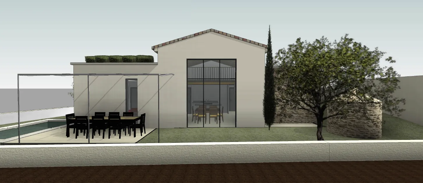 Terrain constructible de 365 m² à Caseneuve dans le Luberon avec permis de construire 